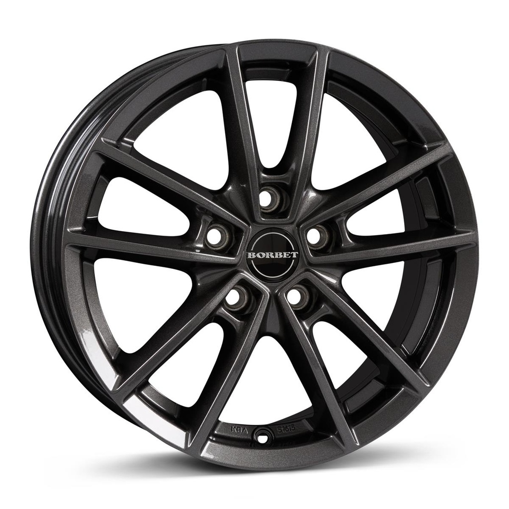 BORBET W MIST ANTRACITE GLOSS 6x15 5/112 ET43 CB57.1
