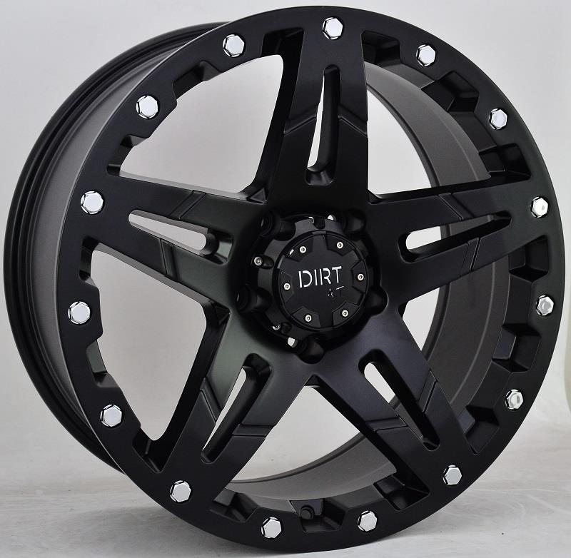 STATUSFÄLGAR D66 FLATBLACK. 9x18 6/139.7 ET25 CB106.1