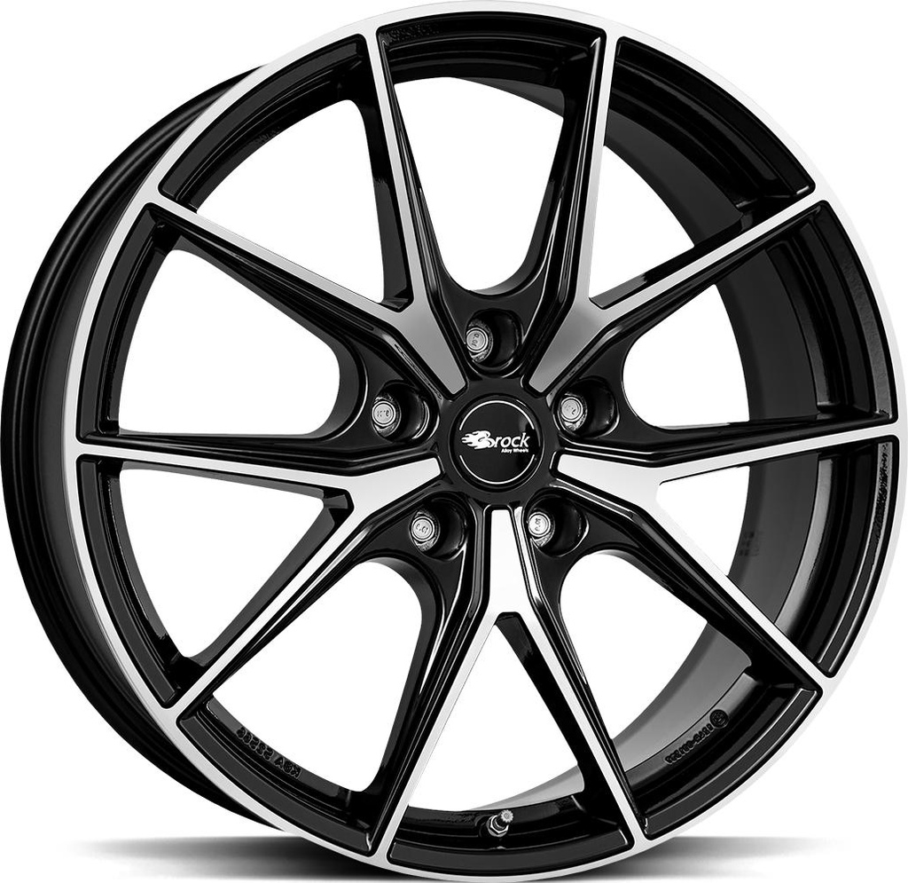 BROCK B40 BLACK FULL POL 8x19 5/100 ET39 CB63.4