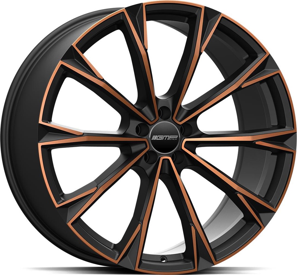 GMP TOTALE SATIN BLACK BRONZE ORANGE 10.5x21 5/112 ET19 CB66.6