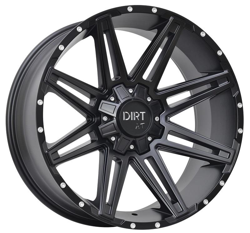 STATUSFÄLGAR D88 FLATBLACK MILLED RIVETS 9x20 6/114.3-139.7 ET20 CB78.1