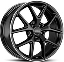 RONAL R75 JET BLACK MATT RIM LIP CUT 8.5x20 5/108 ET40 CB68